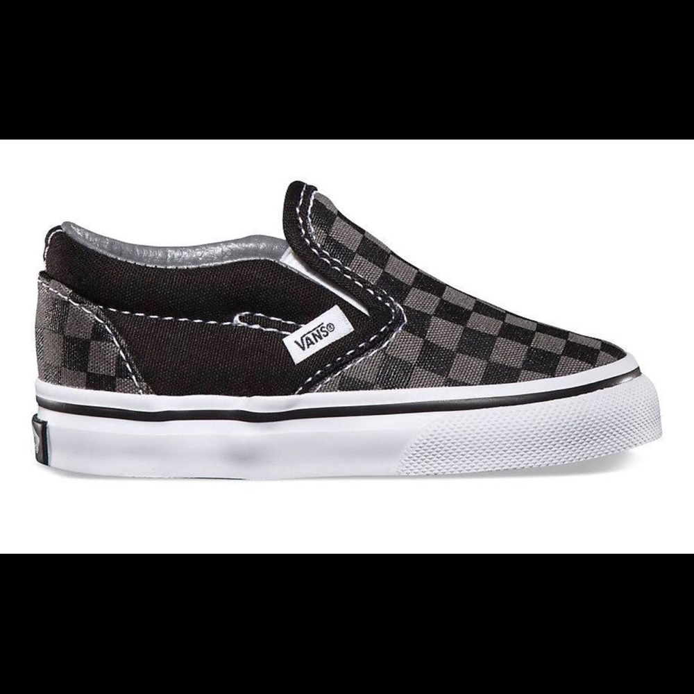 🏁VANS TODDLER CHECKER-BOARD SLIP ONS sz.4T🏁